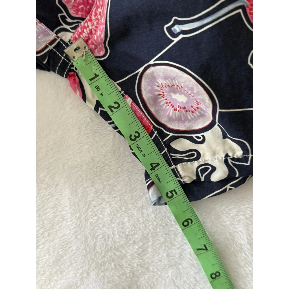 Vilebrequin Moorea Swim Trunks Mens Fruit Print Navy Blue XXL